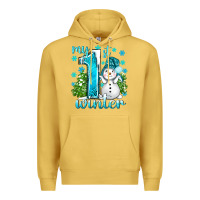 Antique Gold My 1 St Winter With Cute Snowman Premium Hoodie - BundleAndBundleShop