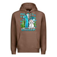 Chestnut My 1 St Winter With Cute Snowman Premium Hoodie - BundleAndBundleShop