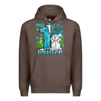 Coffee My 1 St Winter With Cute Snowman Premium Hoodie - BundleAndBundleShop