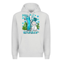Dove Grey My 1 St Winter With Cute Snowman Premium Hoodie - BundleAndBundleShop