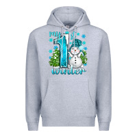 Heather Grey My 1 St Winter With Cute Snowman Premium Hoodie - BundleAndBundleShop