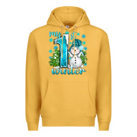 Mustard My 1 St Winter With Cute Snowman Premium Hoodie - BundleAndBundleShop