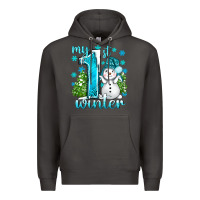 Smoke My 1 St Winter With Cute Snowman Premium Hoodie - BundleAndBundleShop