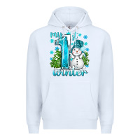White My 1 St Winter With Cute Snowman Premium Hoodie - BundleAndBundleShop