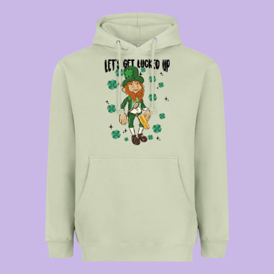 Let's Get Lucked Up Heavyweight Hoodie Designed By Maliassmallbusiness