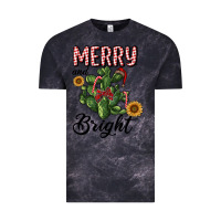 Cloud Black merry and bright with cactus Vintage Tee - RanaPortraitStore