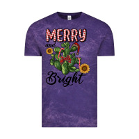 Cloud Purple merry and bright with cactus Vintage Tee - RanaPortraitStore