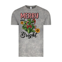Cloud Rock merry and bright with cactus Vintage Tee - RanaPortraitStore