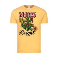 Vintage Mustard merry and bright with cactus Vintage Tee - RanaPortraitStore