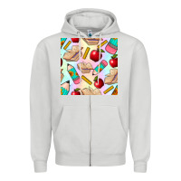 Dove Grey school seamless pattern Zipper Hoodie - BundleAndBundleShop