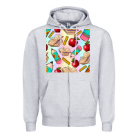 Heather Grey school seamless pattern Zipper Hoodie - BundleAndBundleShop