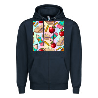 Navy school seamless pattern Zipper Hoodie - BundleAndBundleShop
