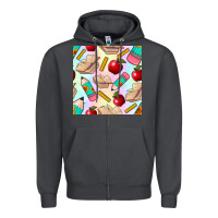 Smoke school seamless pattern Zipper Hoodie - BundleAndBundleShop