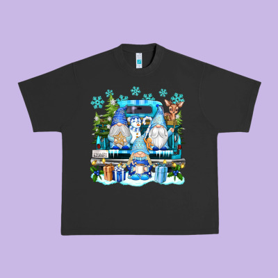 Snowman Gnome Truck Urban Heavy Tee Designed By Texasbilliewilder
