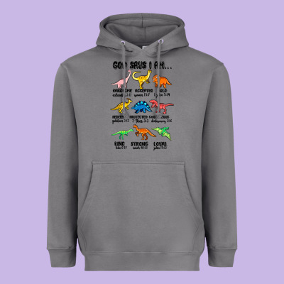 God Says I Am Dinosaurs Handsome Heavyweight Hoodie Designed By Maliassmallbusiness