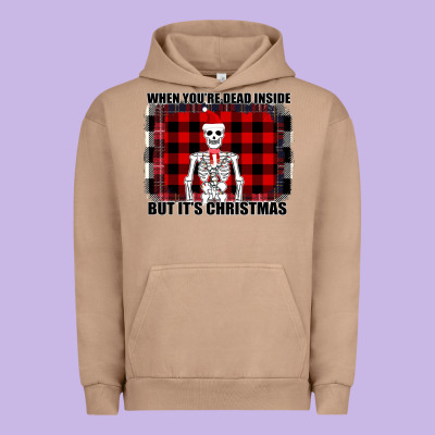 When You Re Dead Inside But It Christmas Skeleton Urban Hoodie Designed By Bettercallsaul