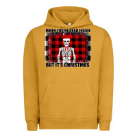 Pigment Peanut Butter When You re Dead Inside But It Christmas Skeleton Urban Hoodie - Bettercallsaul