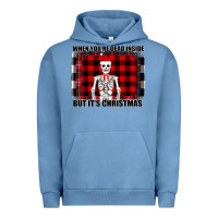 Pigment Pebble Blue When You re Dead Inside But It Christmas Skeleton Urban Hoodie - Bettercallsaul
