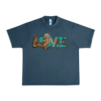 Midnight Navy owl love Urban Heavy Tee - BarkalooDesign