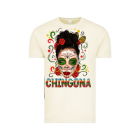 Vintage Arctic Mexicana Skull Girl Messy Bun Vintage Tee - texasbilliewilder