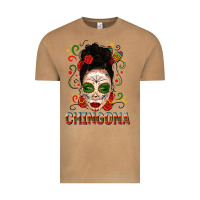 Vintage Camel Mexicana Skull Girl Messy Bun Vintage Tee - texasbilliewilder