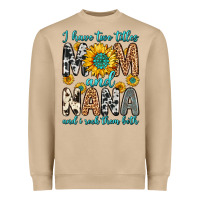 Mushroom i have two titles mom and nana and i rock them bot Heavyweight Sweatshirt - Zillion Design Studio