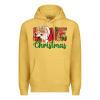 Antique Gold Love Christmas With Santa Premium Hoodie - BundleAndBundleShop
