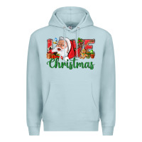 Blue Mist Love Christmas With Santa Premium Hoodie - BundleAndBundleShop