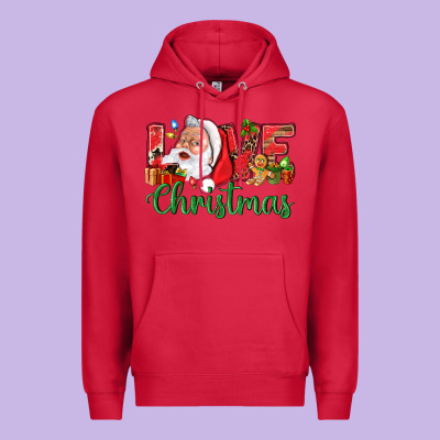 Love Christmas With Santa Premium Hoodie Designed By Bundleandbundleshop