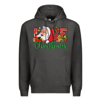 Charcoal Heather Love Christmas With Santa Premium Hoodie - BundleAndBundleShop