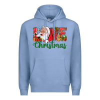 Colony Blue Love Christmas With Santa Premium Hoodie - BundleAndBundleShop