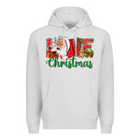 Dove Grey Love Christmas With Santa Premium Hoodie - BundleAndBundleShop