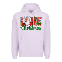 Lilac Love Christmas With Santa Premium Hoodie - BundleAndBundleShop