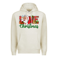 Oatmeal Heather Love Christmas With Santa Premium Hoodie - BundleAndBundleShop