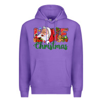 Purple Love Christmas With Santa Premium Hoodie - BundleAndBundleShop