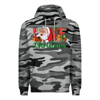 Slate Camo Love Christmas With Santa Premium Hoodie - BundleAndBundleShop