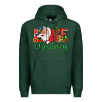 Sports Green Love Christmas With Santa Premium Hoodie - BundleAndBundleShop