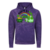 Cloud Purple Happy Go Lucky Rainbow Shamrocks And Pot Of Gold Vintage Hoodie - RanaPortraitStore