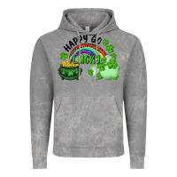 Cloud Rock Happy Go Lucky Rainbow Shamrocks And Pot Of Gold Vintage Hoodie - RanaPortraitStore