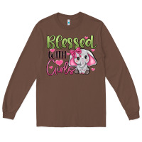 Chestnut blessed with girls Long Sleeve Tee - JahusDesignShop