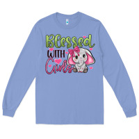 Colony Blue blessed with girls Long Sleeve Tee - JahusDesignShop