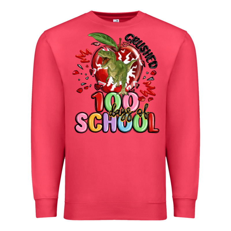 Crushed 100 Days Of School Premium Sweatshirt by MaliasSmallBusiness | Teevron
