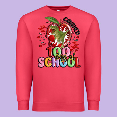 Crushed 100 Days Of School Premium Sweatshirt Designed By Maliassmallbusiness