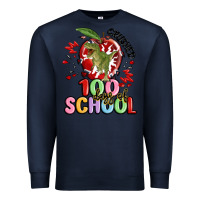 Navy crushed 100 days of school Premium Sweatshirt - MaliasSmallBusiness