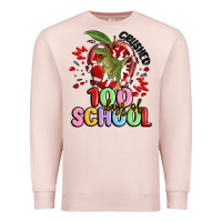 Pale Pink crushed 100 days of school Premium Sweatshirt - MaliasSmallBusiness