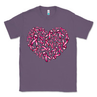 Lavender breast cancer ribbon heart Classic Tee - AdoDesignShop