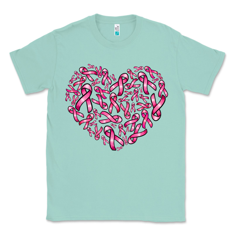 Breast Cancer Ribbon Heart Classic Tee by AdoDesignShop | Teevron