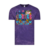 Cloud Purple i run on coffee and sarcasm Vintage Tee - Zillion Design Studio