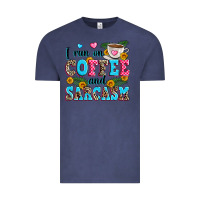 Vintage Denim i run on coffee and sarcasm Vintage Tee - Zillion Design Studio