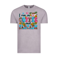 Vintage Zinc i run on coffee and sarcasm Vintage Tee - Zillion Design Studio